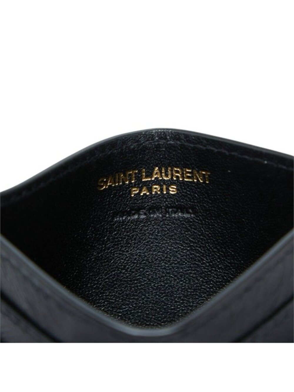 Saint Laurent YSL Logo Card Case Black Leather - Picture 7 of 9